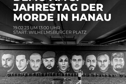 Demo am 3. Jahrestag von Hanau: 19.2., 13 Uhr, Wilhelmsburger Platz, Hamburg